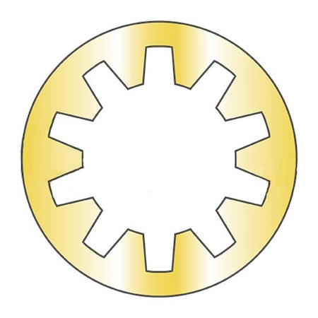 Newport Fasteners Military Internal Tooth Lock Washer, For Screw Size 5/16 in Steel, Yellow Zinc Finish, 4000 PK 390088
